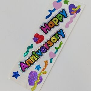 Sandylion Stickers Happy Anniversary Rainbow Vintage